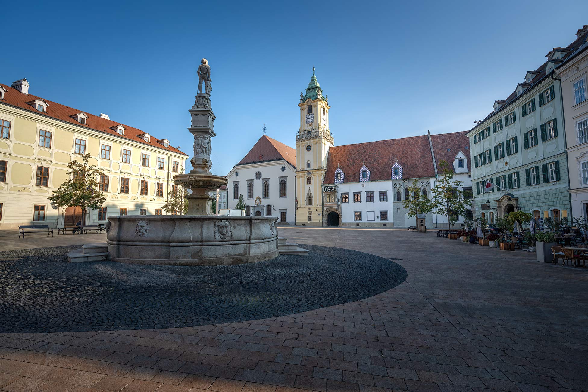 Rathhaus in der Altstadt von Bratislava, Slowakei