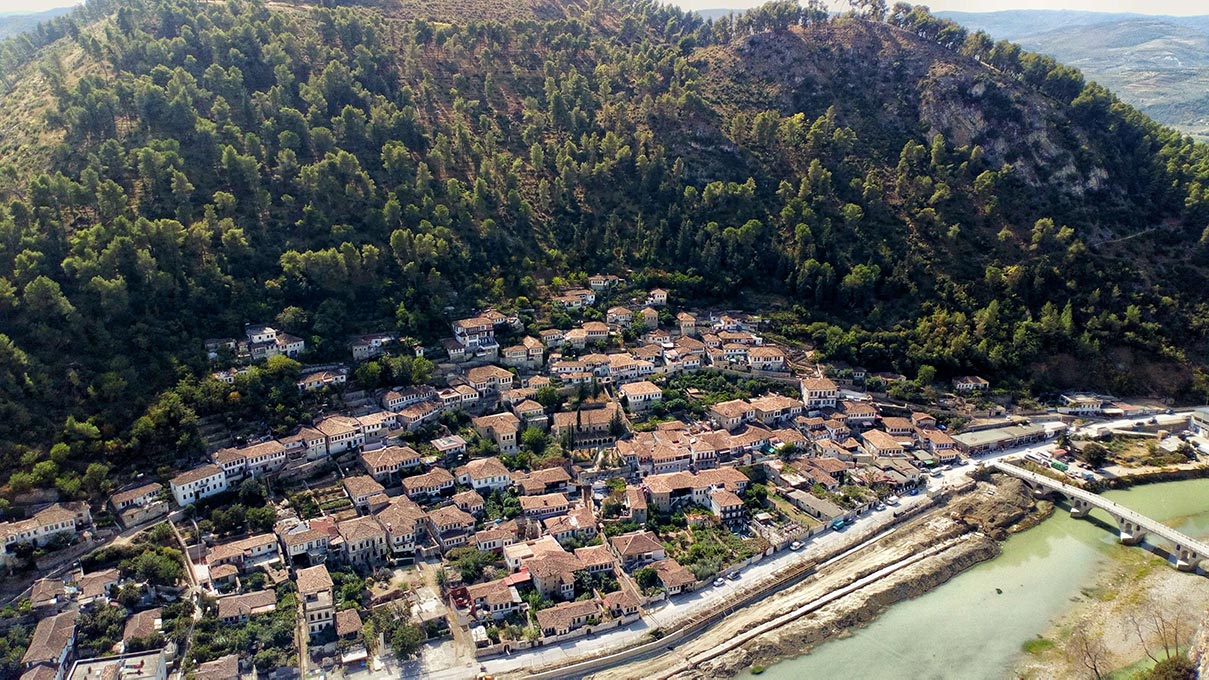 Blick auf Berat, Albanien