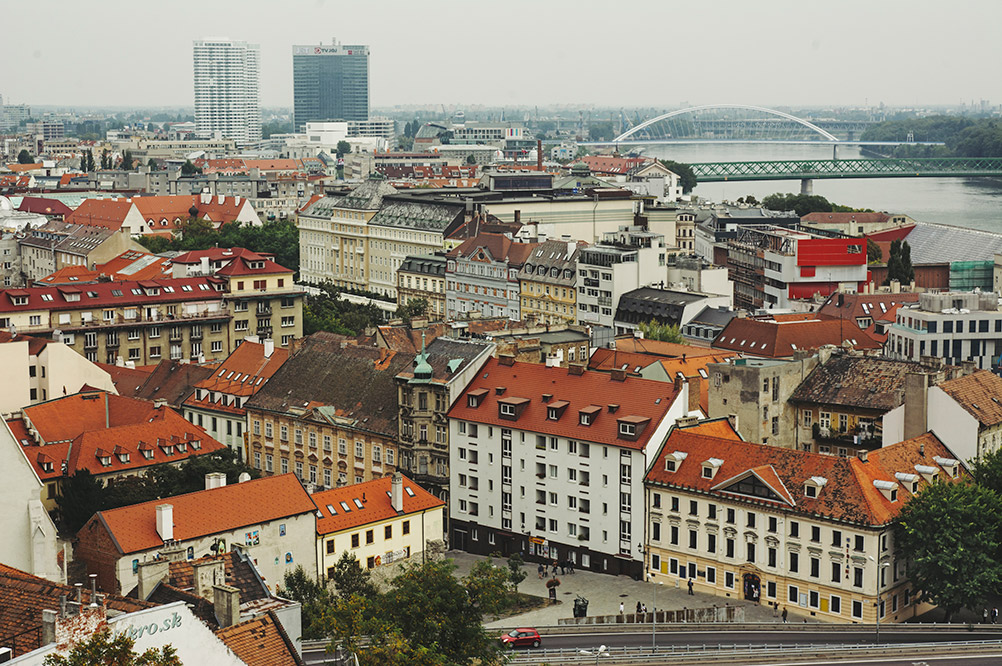 Bratislava-Skyline vom Burgberg