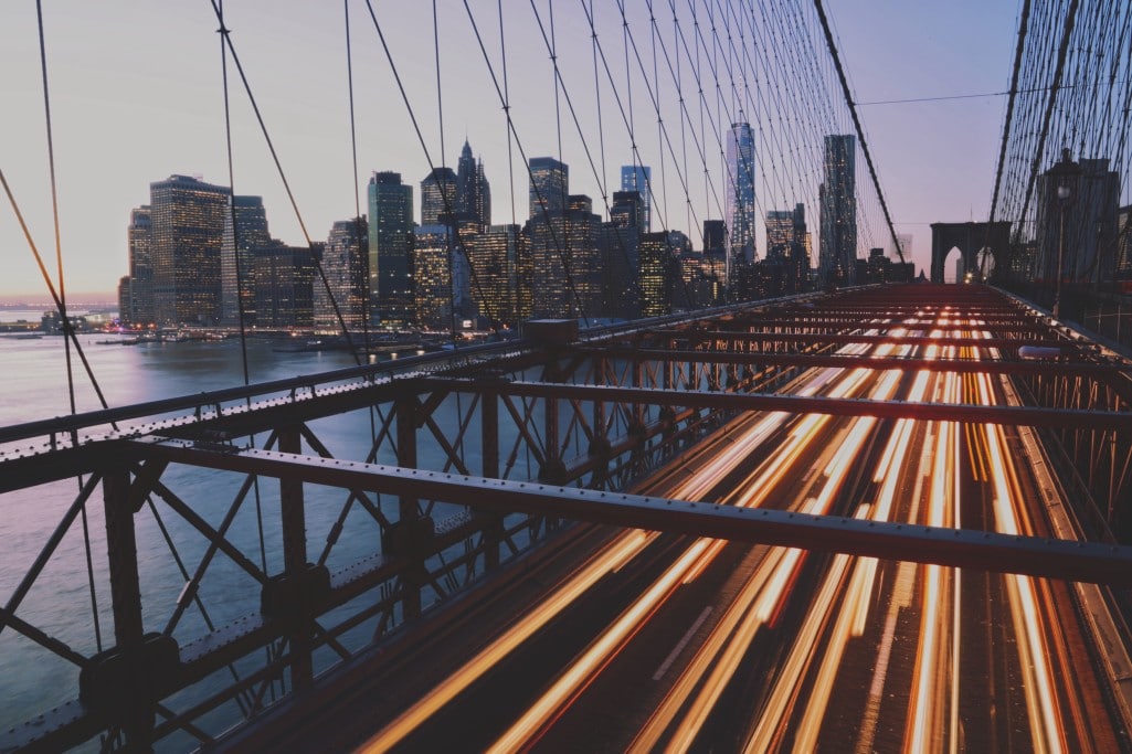 Auf dem Weg nach ESTA - Die Brooklyn Bridge in New York City 