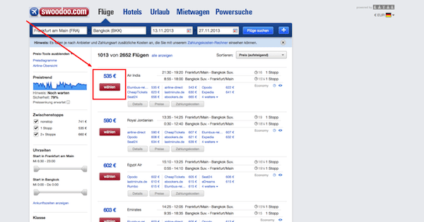 Flugsuche swoodoo