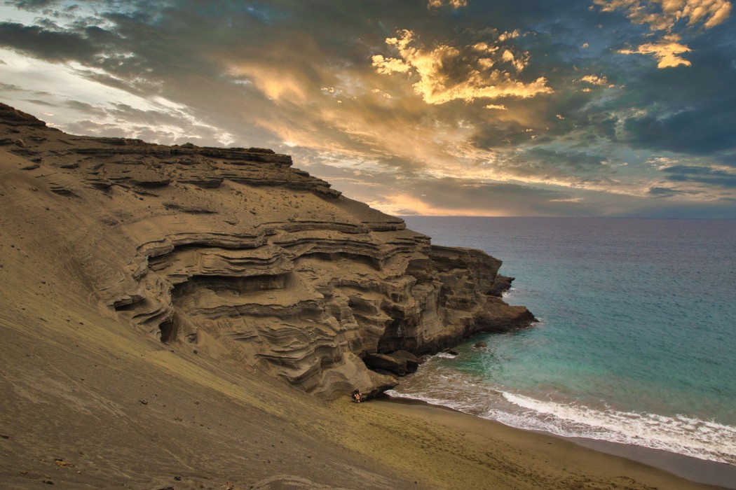 Papakolea Beach in Hawaii, USA