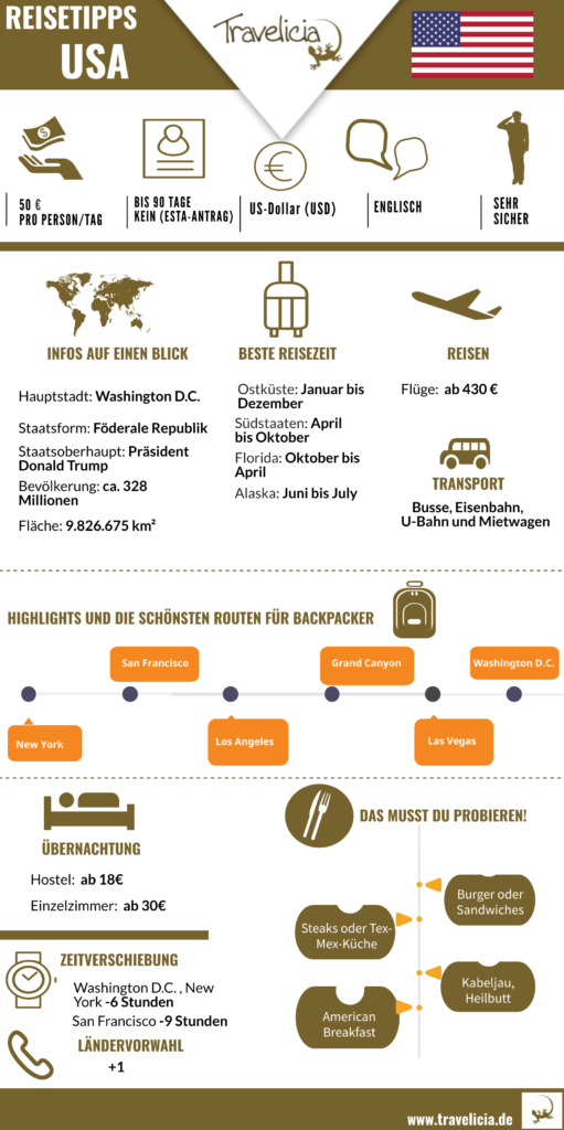 Amerika- die wichtigste Information (Infografik)